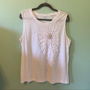 COPY - White Flower Tank Top